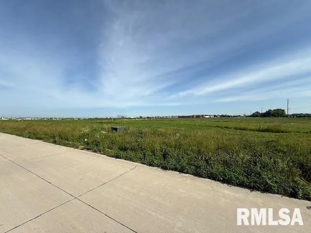 a view of a field with an ocean
