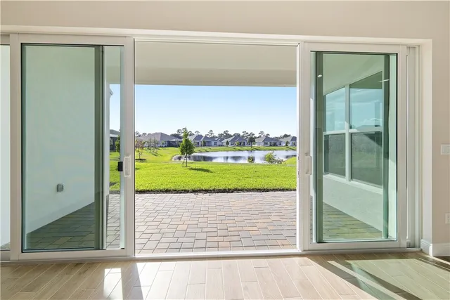 a view of a balcony hardwood