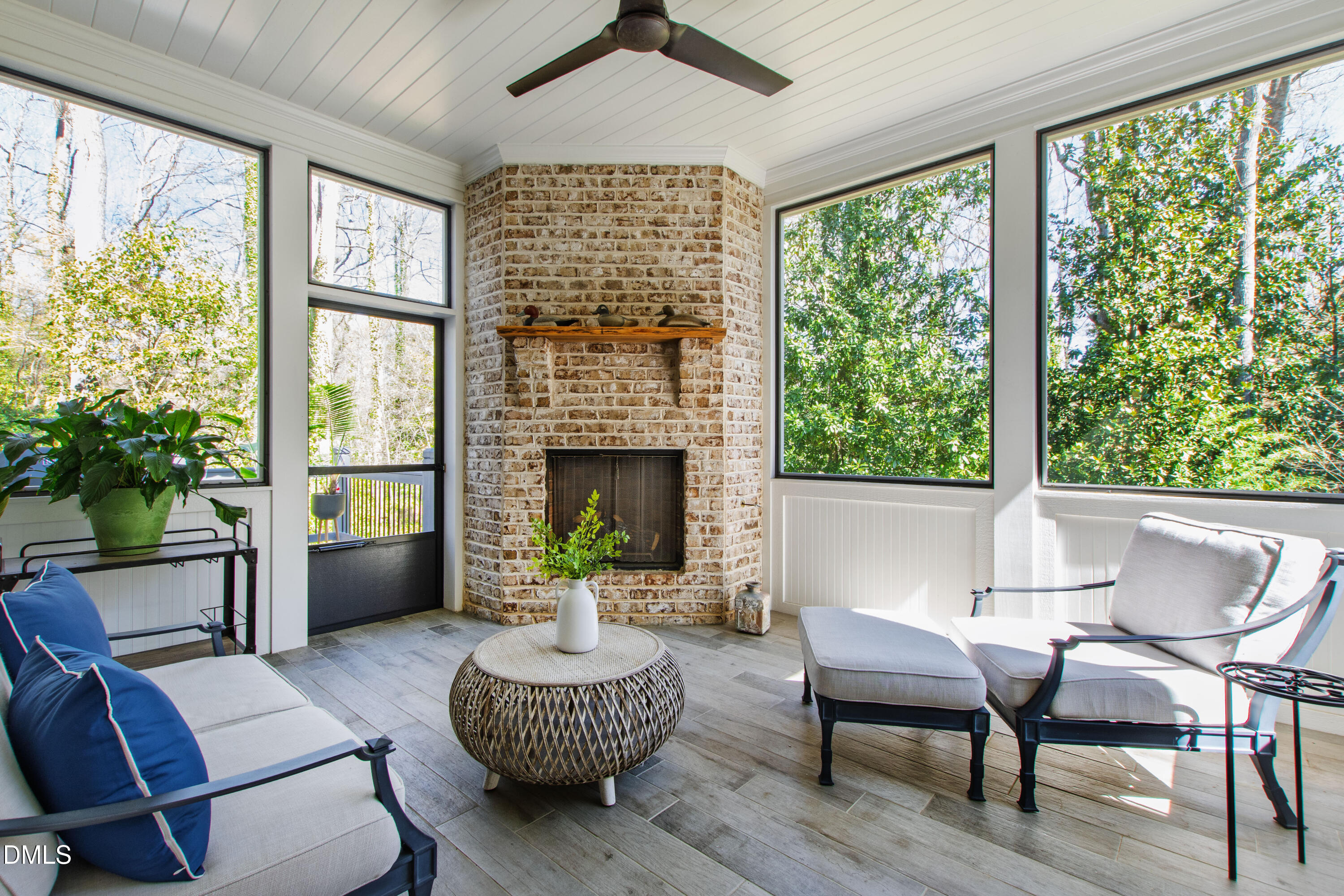 1116 Hymettus Court Raleigh, NC 27607 - Photo 5 of 69 a living room with furniture and a fireplace