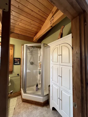 an outdoor space with patio