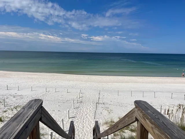 a view of an ocean and beach