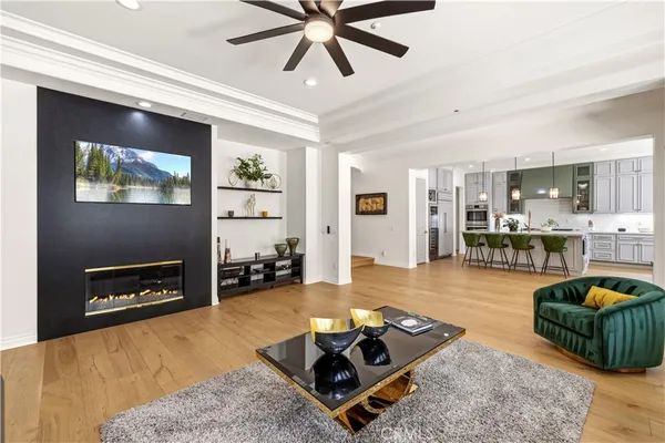 a kitchen with stove and refrigerator