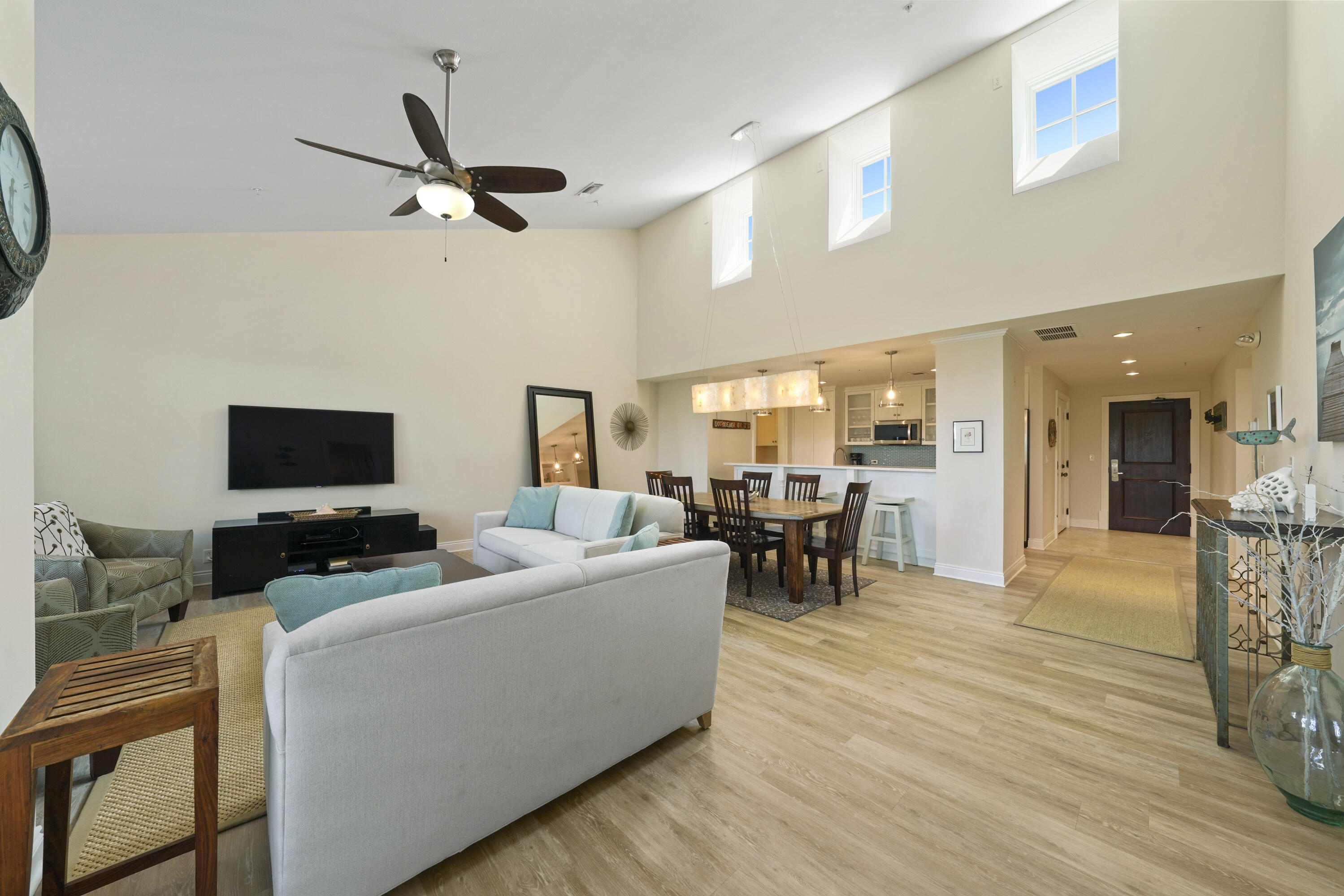 34 North Barrett Square, Unit 3A Inlet Beach, FL 32461 - Photo 17 of 45 a living room with furniture and a flat screen tv