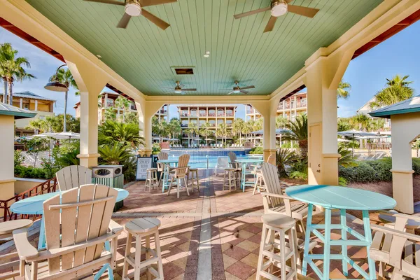 a view of outdoor space with entertaining space