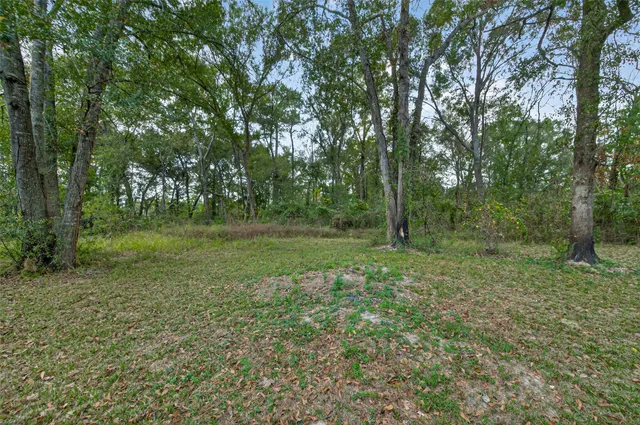 a view of outdoor space with green field and trees