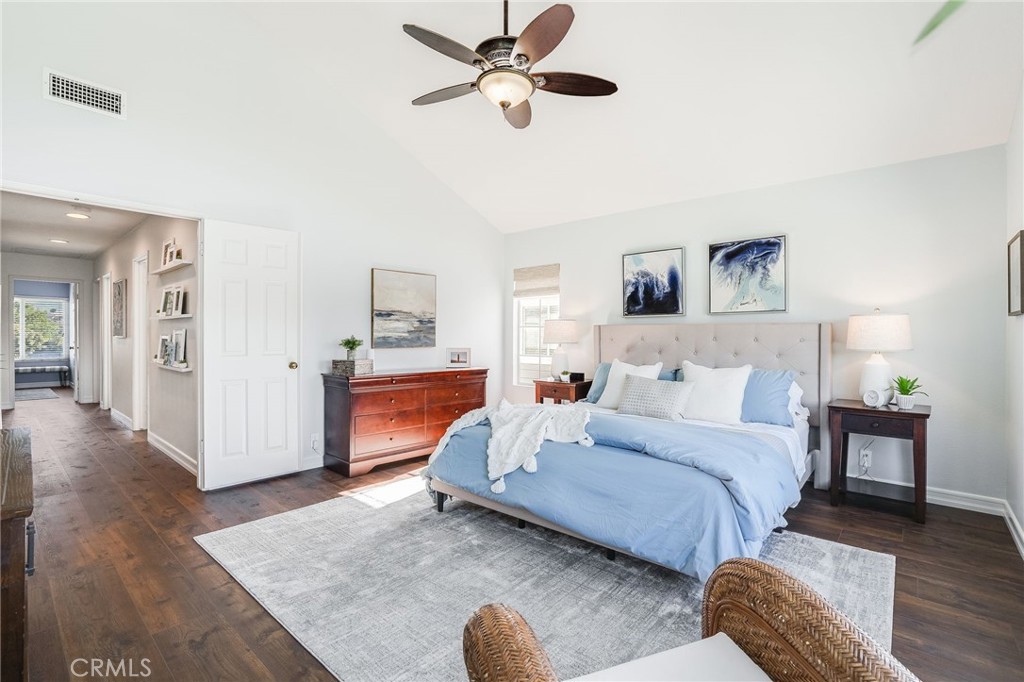 5 Lindall Street Laguna Niguel, CA 92677 - Photo 24 of 45 a bedroom with furniture and a chandelier