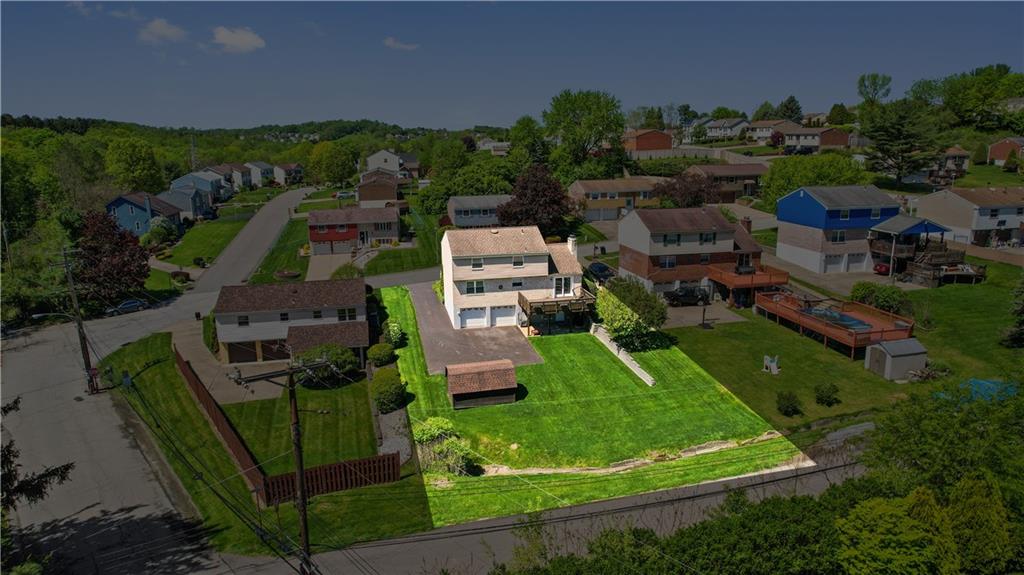 1002 Sundance Drive McKees Rocks, PA 15136 - Photo 24 of 25 an aerial view of a house with a garden and outdoor seating