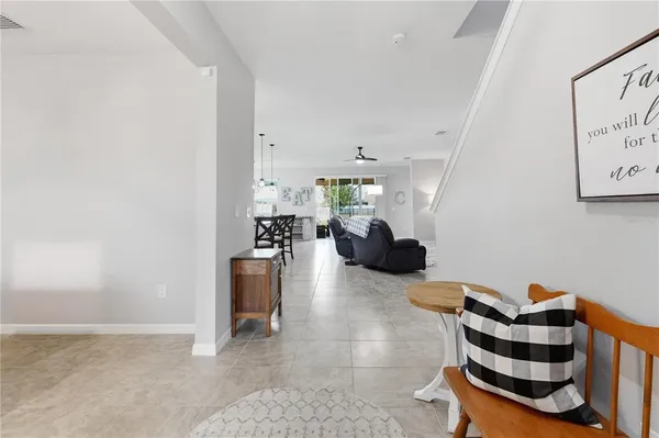 a view of kitchen and living room