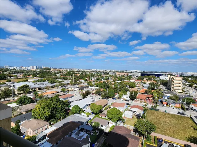 an aerial view of a city