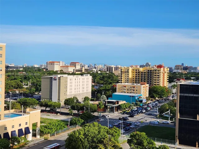 an aerial view of a city