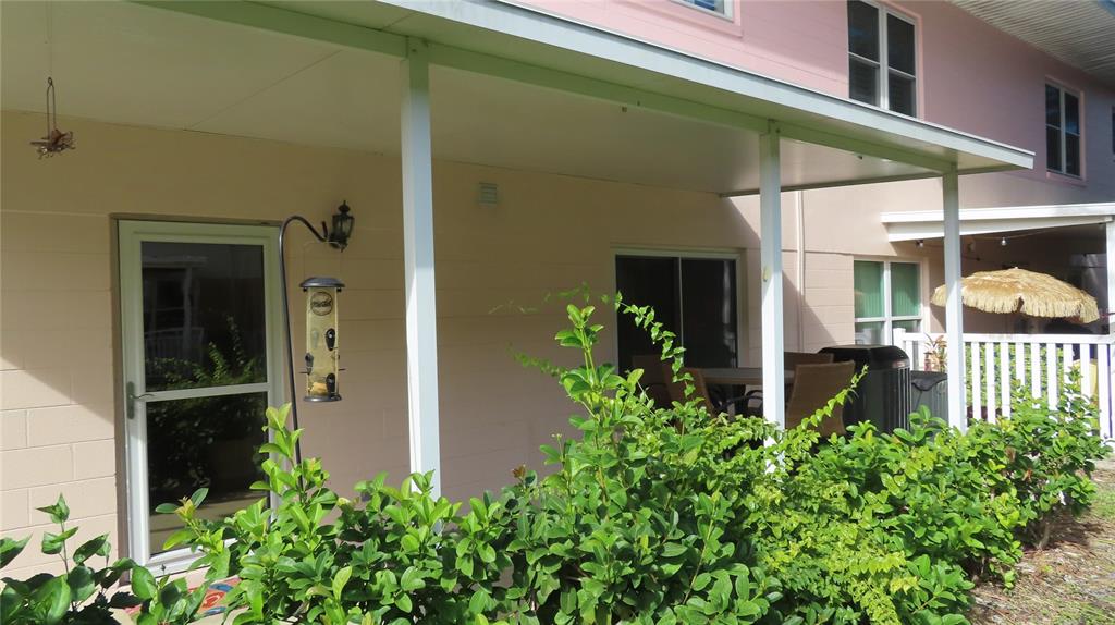 2291 Americus Boulevard West, Unit 7 Clearwater, FL 33763 - Photo 54 of 57 an entrance to house with yard and glass windows