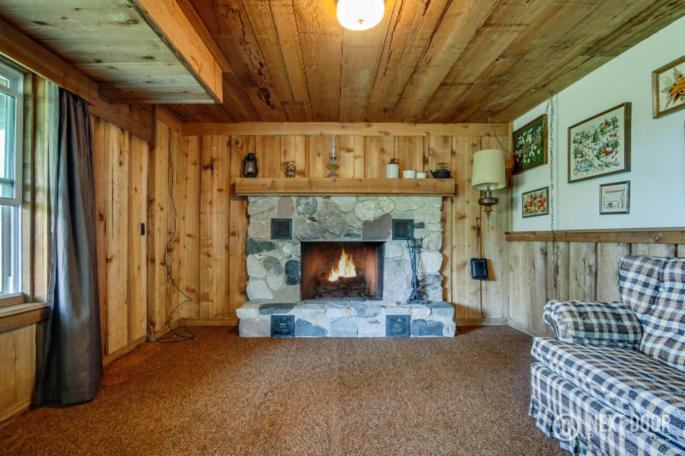 90 Indian Lakes Road Northeast Sparta, MI 49345 - Photo 54 of 72 Stone Fireplace