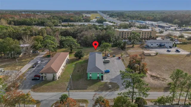 an aerial view of multiple house