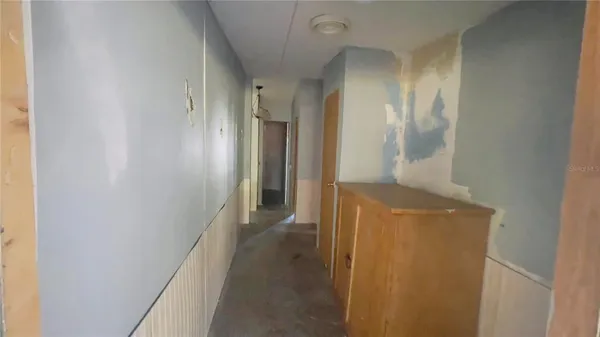 a view of a hallway with a hallway