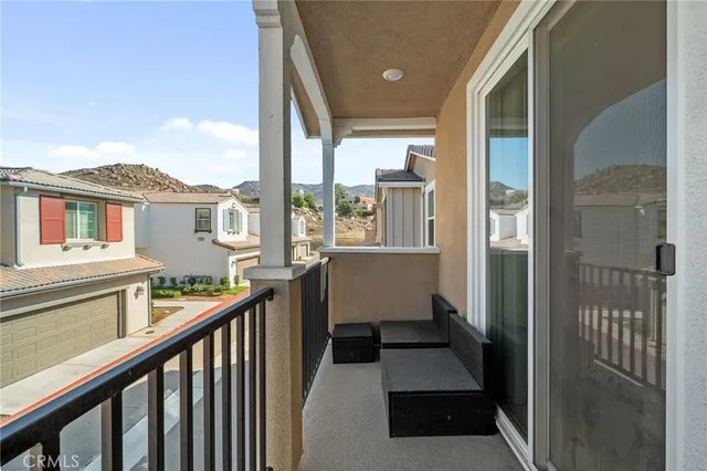 a view of balcony from a balcony