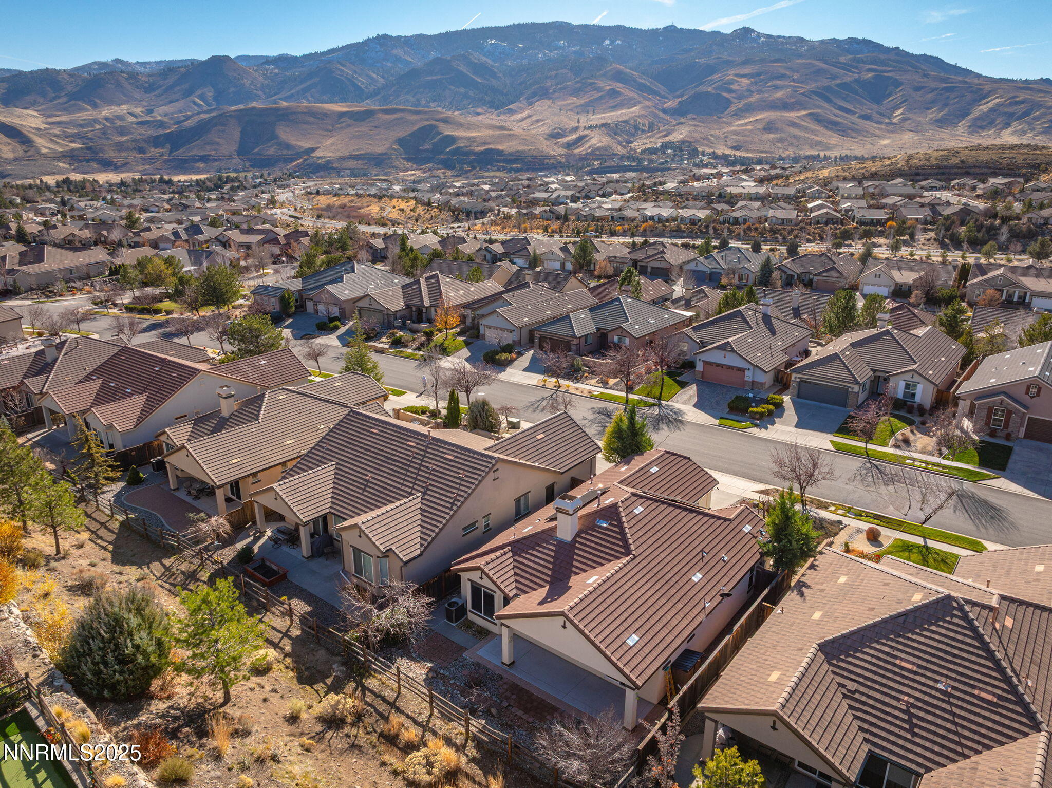 1240 Cliff Park Way Reno, NV 89523 - Photo 33 of 34 an aerial view of a house with a mountain
