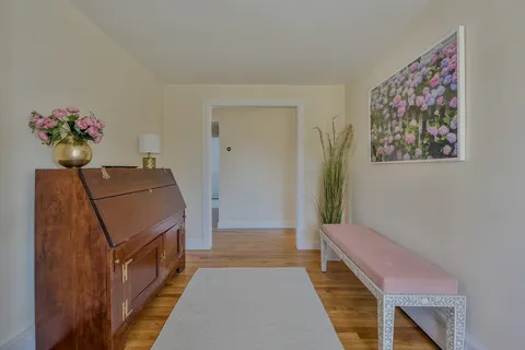 a hallway with a elevator