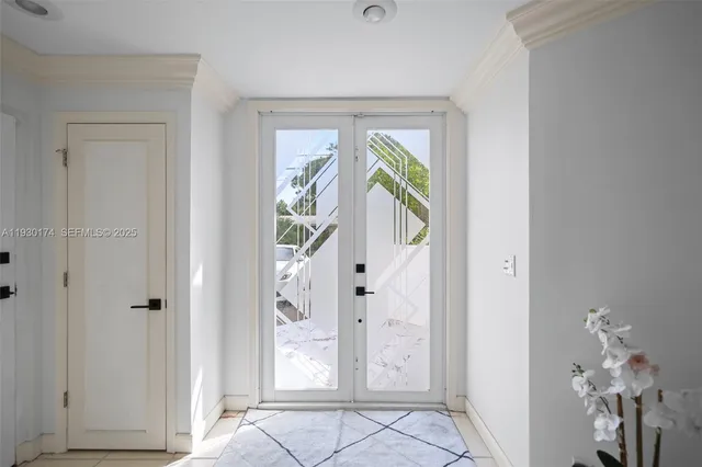 view of entryway with wooden floor