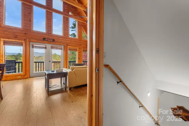 a view of a building stairs