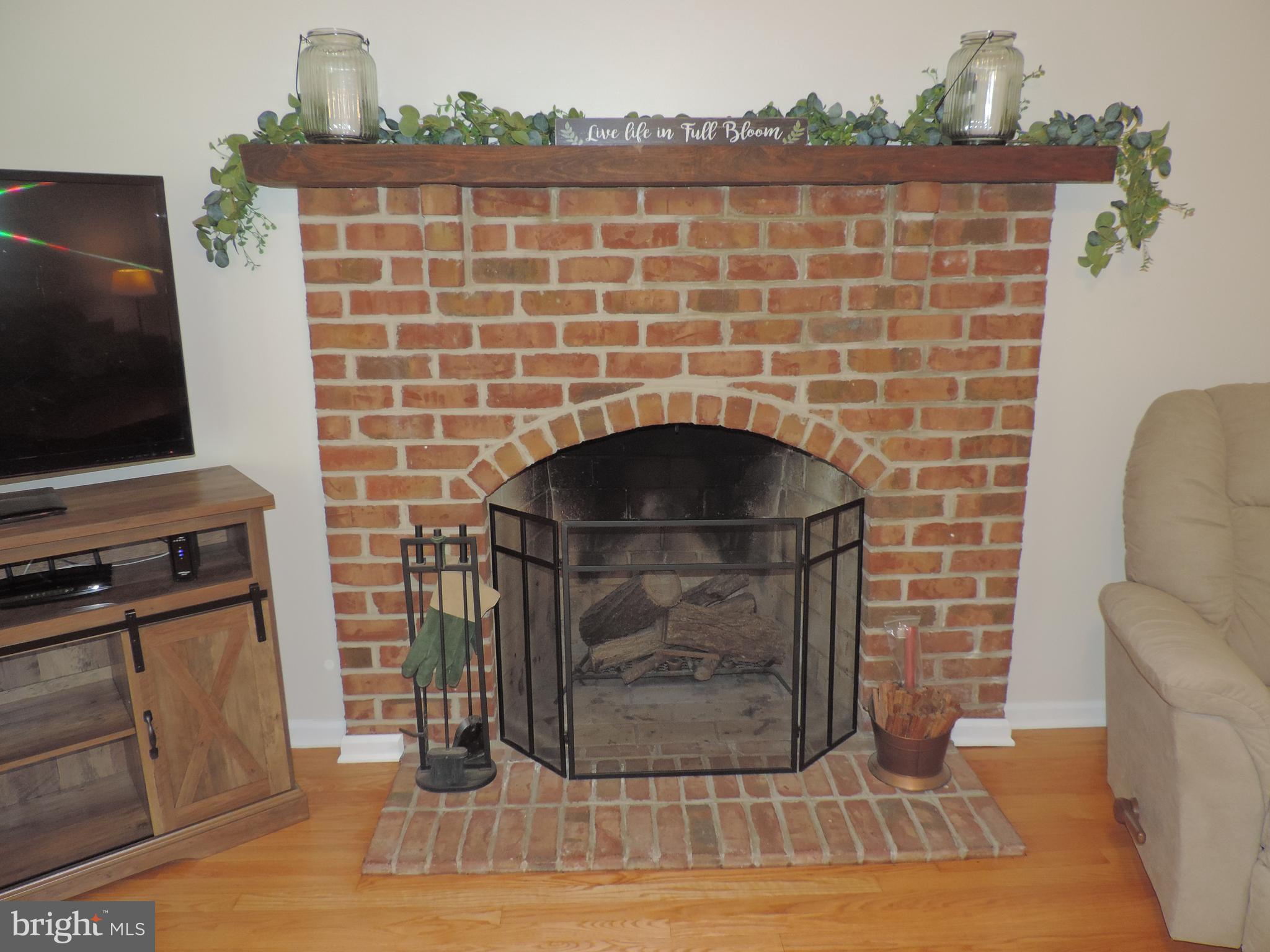 435 Priestford Road Churchville, MD 21028 - Photo 30 of 54 Brick Fireplace and mantel