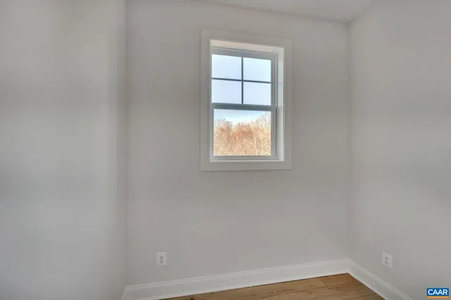 an empty room with a window
