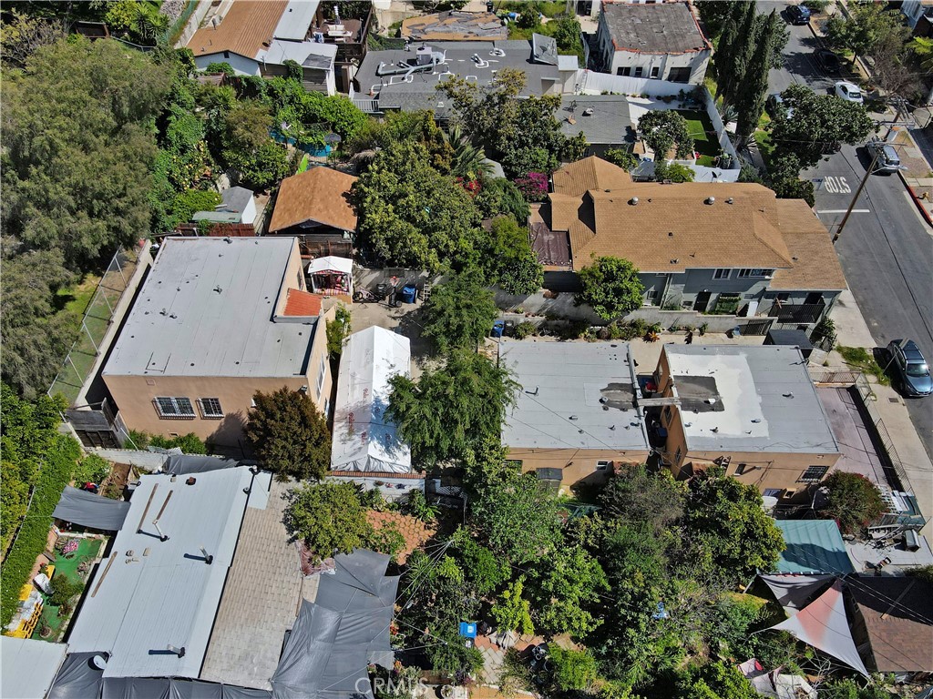 2001 Berkeley Avenue Los Angeles, CA 90026 - Photo 28 of 40 an aerial view of a house with a garden