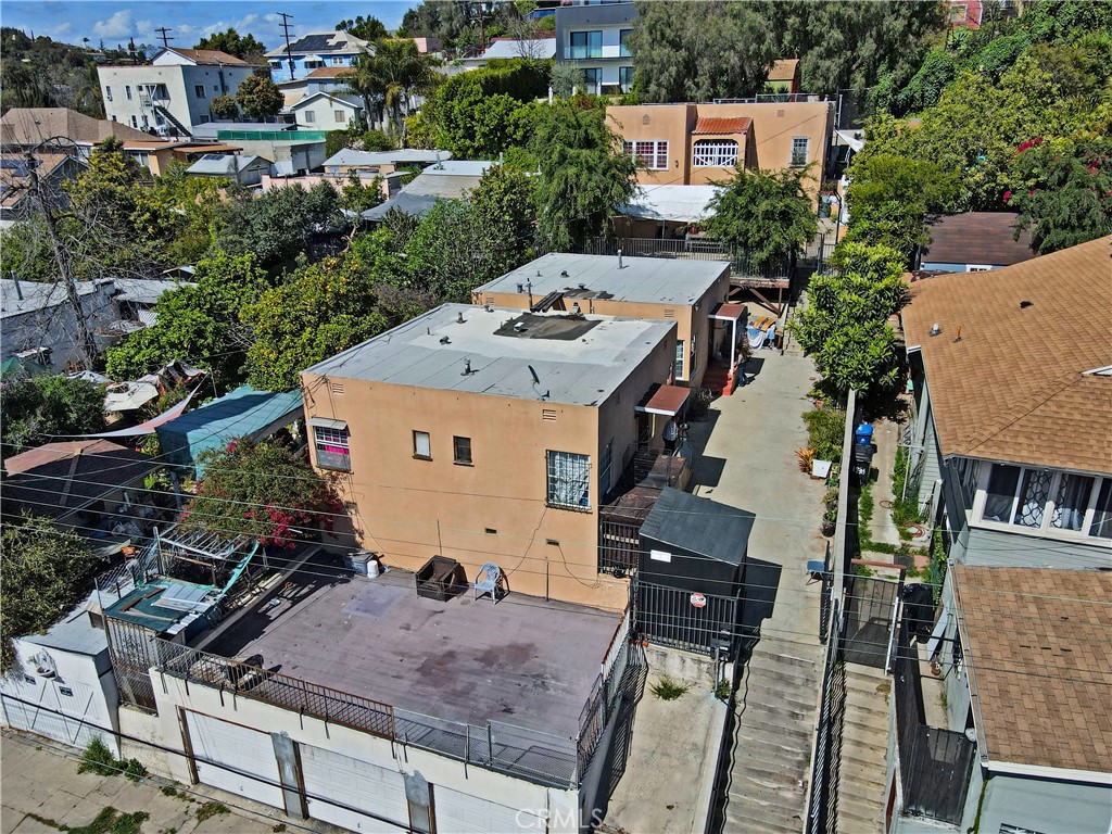 2001 Berkeley Avenue Los Angeles, CA 90026 - Photo 31 of 40 an aerial view of a house with table and chairs