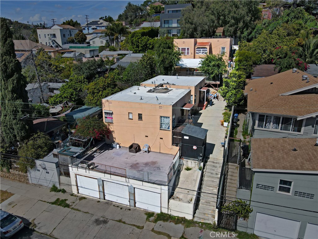 2001 Berkeley Avenue Los Angeles, CA 90026 - Photo 32 of 40 an aerial view of a house with table and chairs