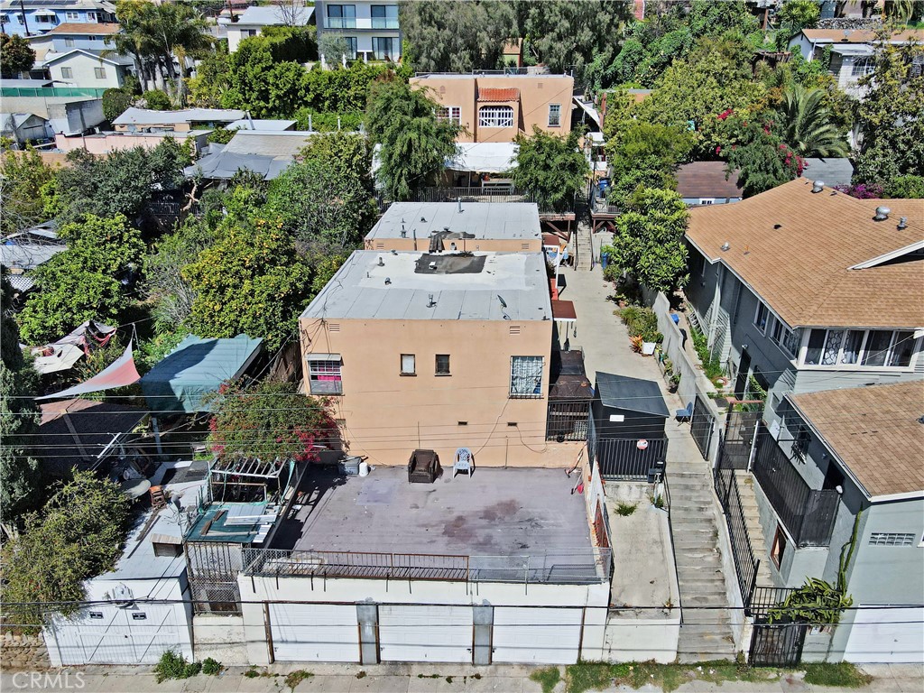 2001 Berkeley Avenue Los Angeles, CA 90026 - Photo 34 of 40 an aerial view of a house with garden space and street view