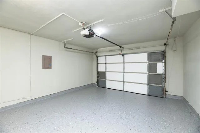 a view of a garage
