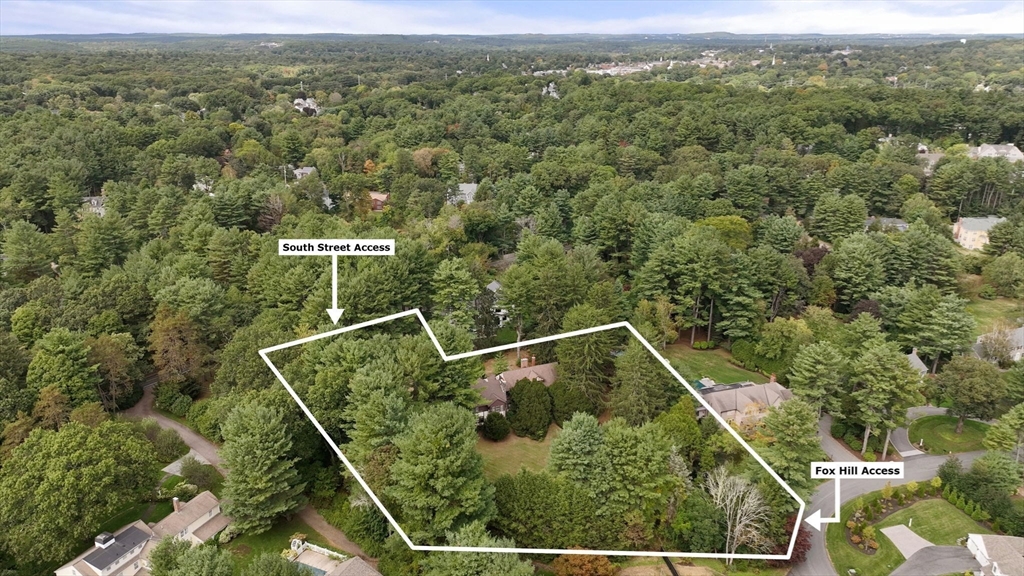 660 South Street Needham, MA 02492 - Photo 18 of 23 an aerial view of house with a swimming pool