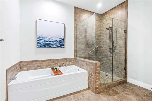 a view of fireplace and wooden floor