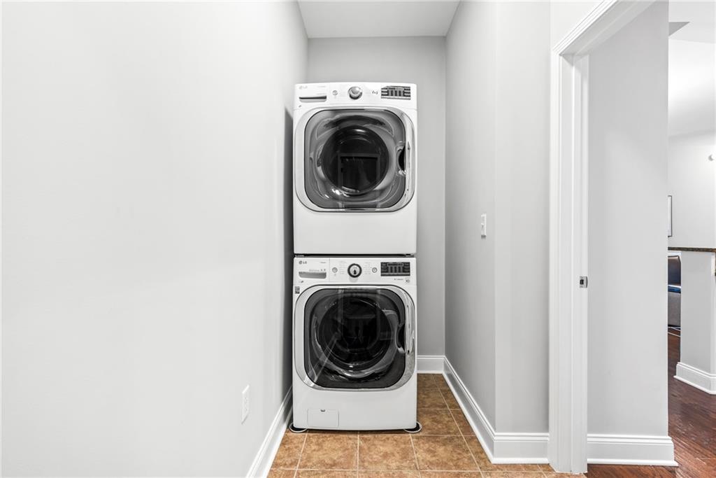 270 17th Street Northwest, Unit 4306 Atlanta, GA 30363 - Photo 30 of 54 a utility room with a washer and dryer