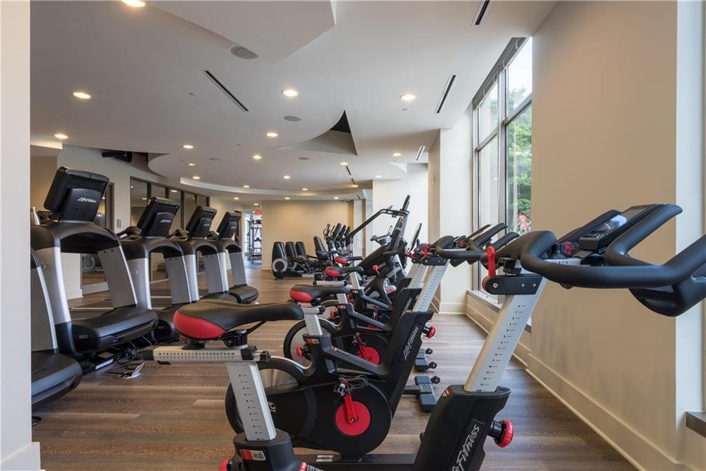 270 17th Street Northwest, Unit 4306 Atlanta, GA 30363 - Photo 52 of 54 a view of a room with gym equipment