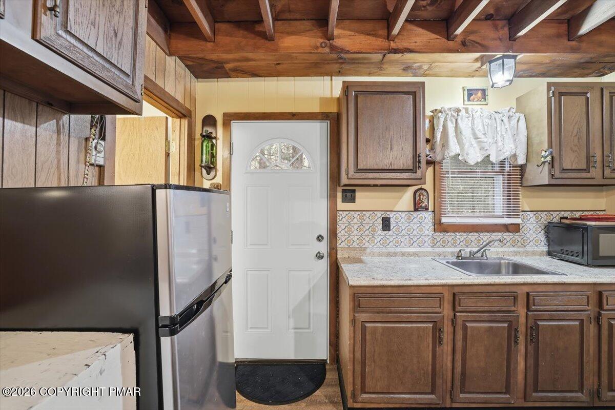 47 Red Wing Path Gouldsboro, PA 18424 - Photo 23 of 51 a bathroom with a granite countertop sink and a mirror