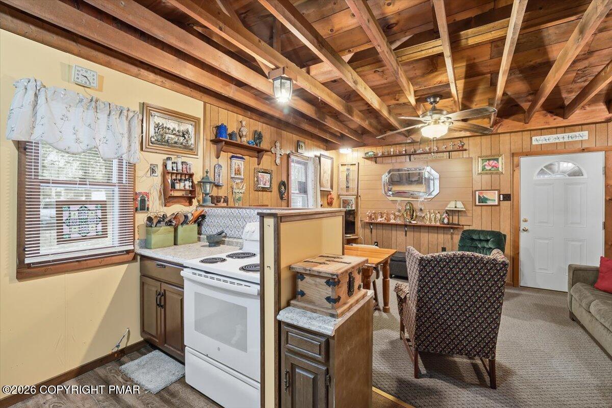47 Red Wing Path Gouldsboro, PA 18424 - Photo 25 of 51 a view of a kitchen with refrigerator and wooden cabinets