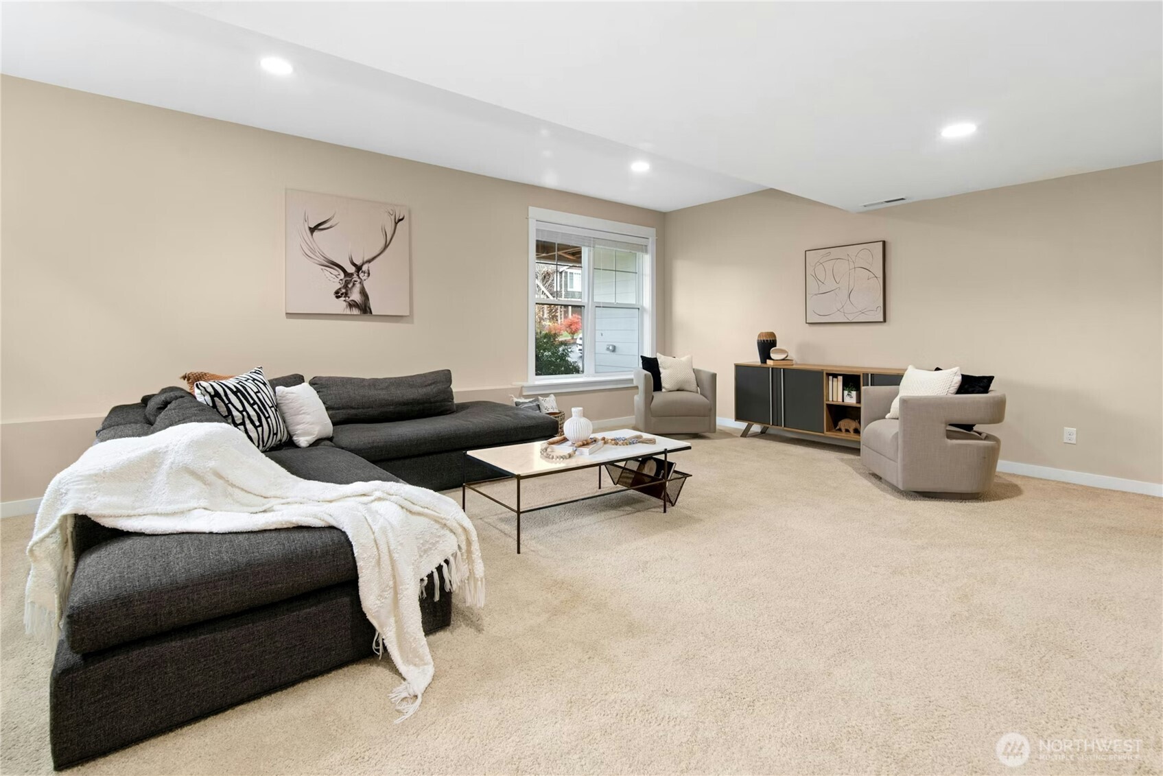 14713 98th Avenue Northeast Bothell, WA 98011 - Photo 30 of 40 a bedroom with a bed and couch