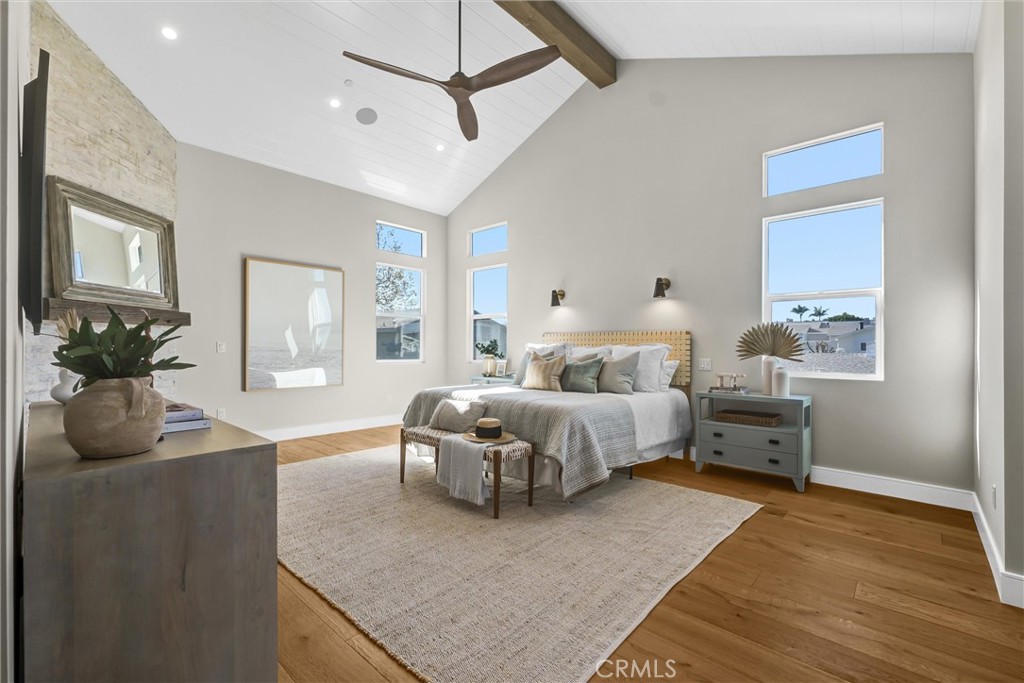 2016 Farrell Avenue, Unit A Redondo Beach, CA 90278 - Photo 23 of 42 a bedroom with a bed and wooden floor