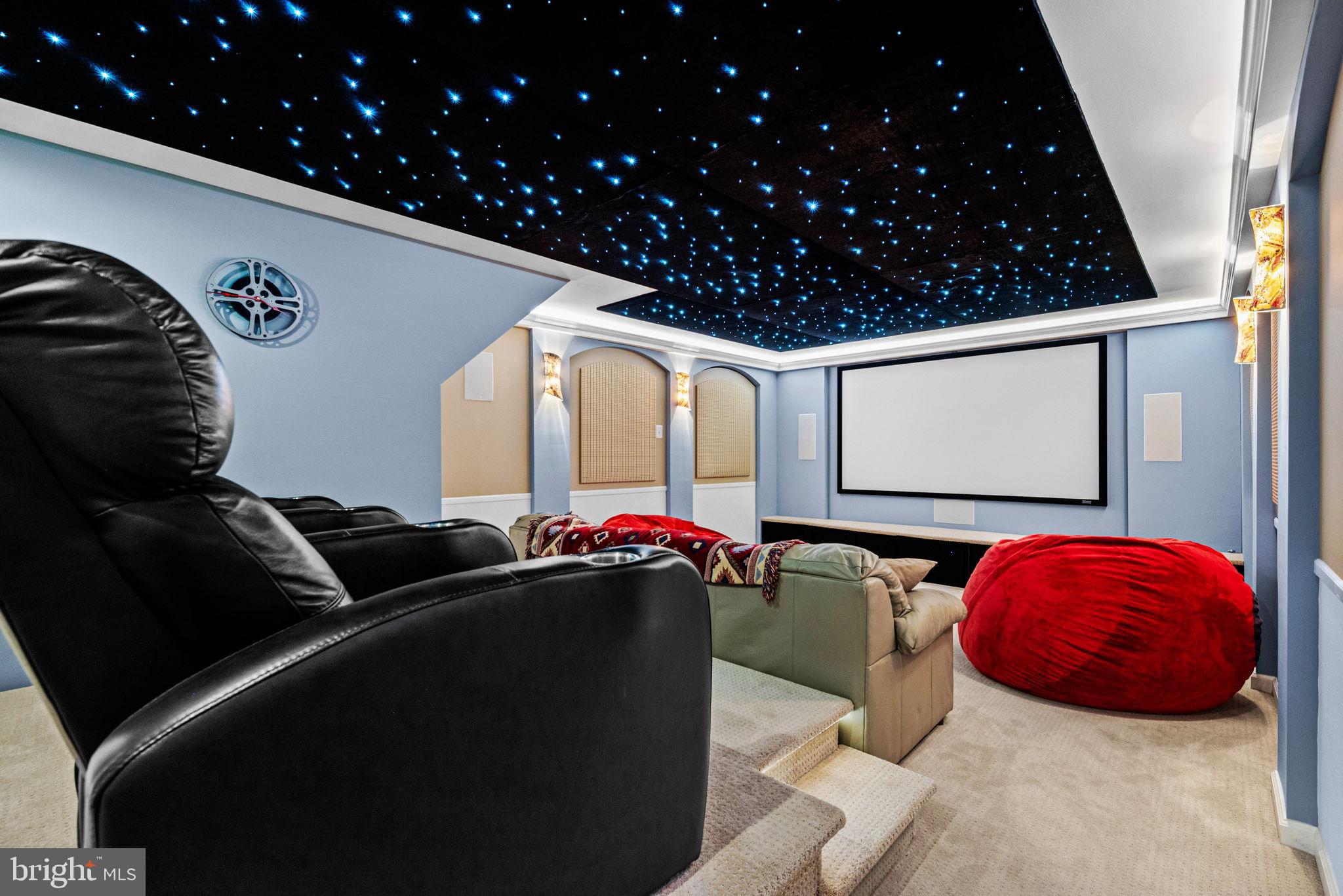 103 Riverside Lane Coatesville, PA 19320 - Photo 37 of 52 Starry ceiling in a cozy home theater.