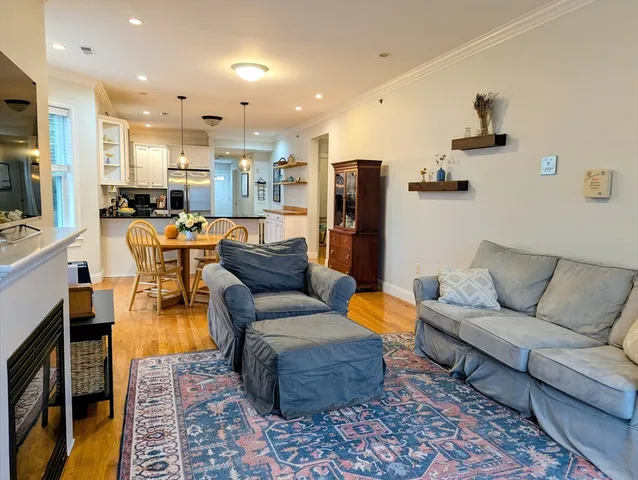 a living room with furniture and a couch