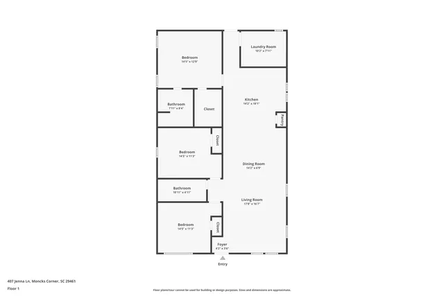 $319,900 | 407 Jenna Lane, Moncks Corner, SC 29461