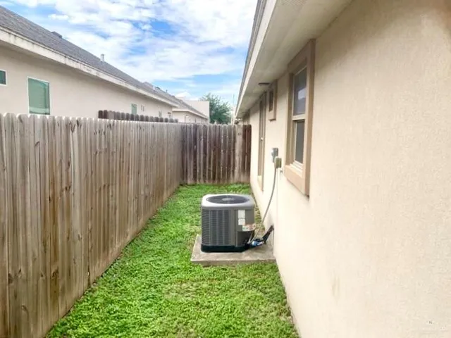 a garden view with a outdoor space