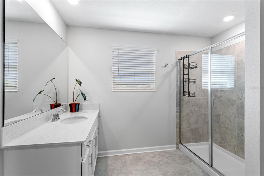 5693 Alenlon Way Mount Dora, FL 32757 - Photo 24 of 40 a bathroom with a sink and a mirror