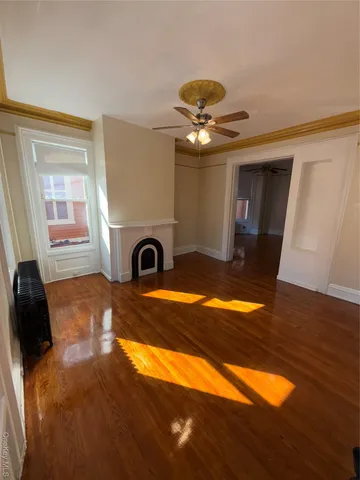 a view of a livingroom with a window