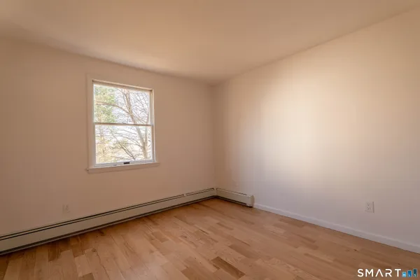 an empty room with a window