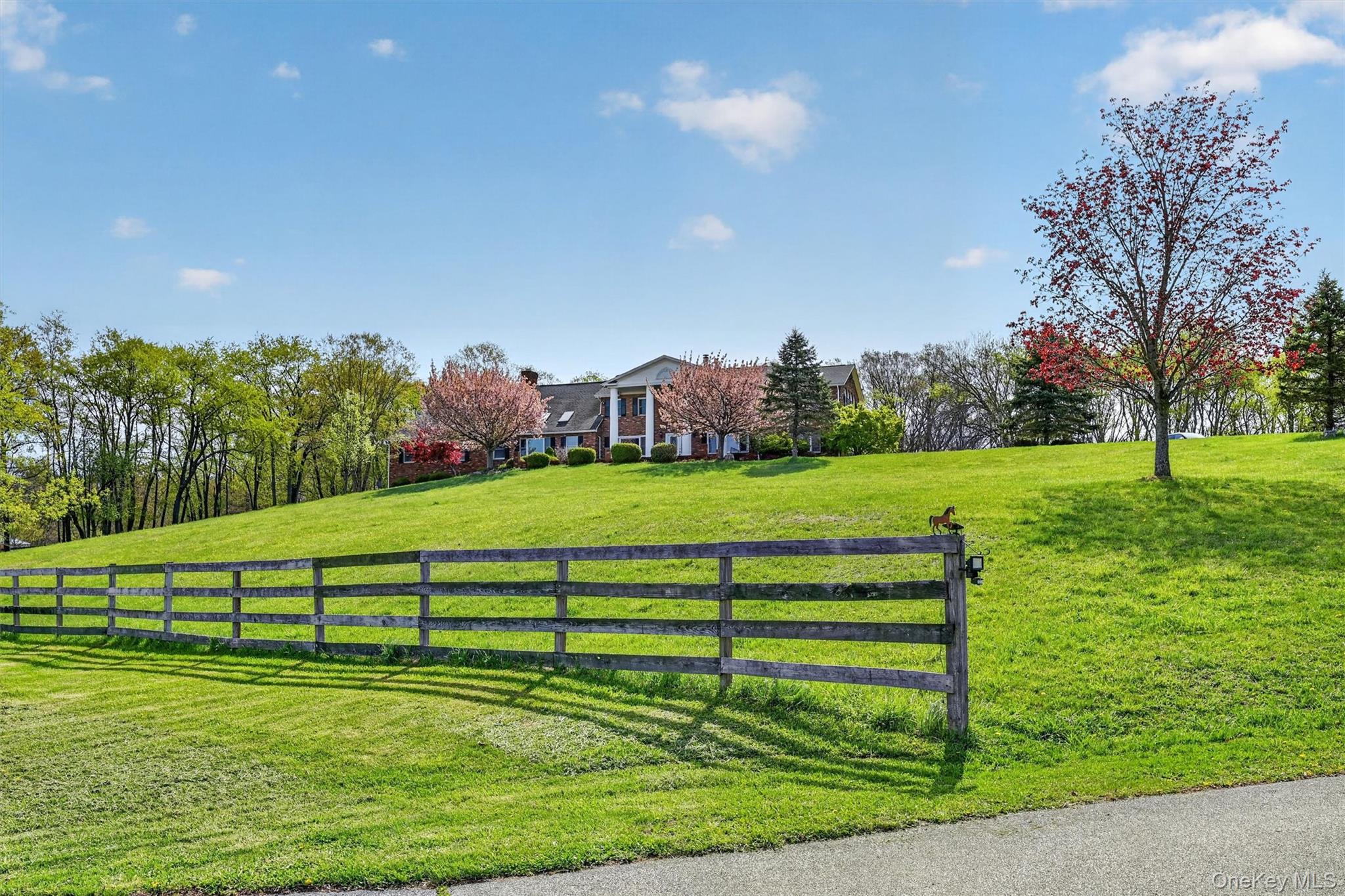285 Hill Road Goshen, NY 10924 - Photo 46 of 49 Stately Federal style brick home overlooks the farm and beyond.