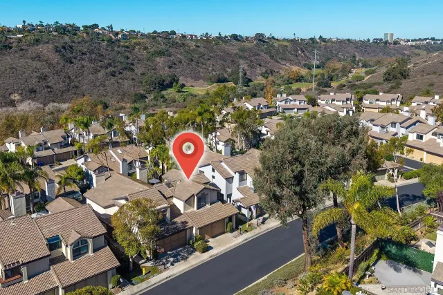 an aerial view of multiple house