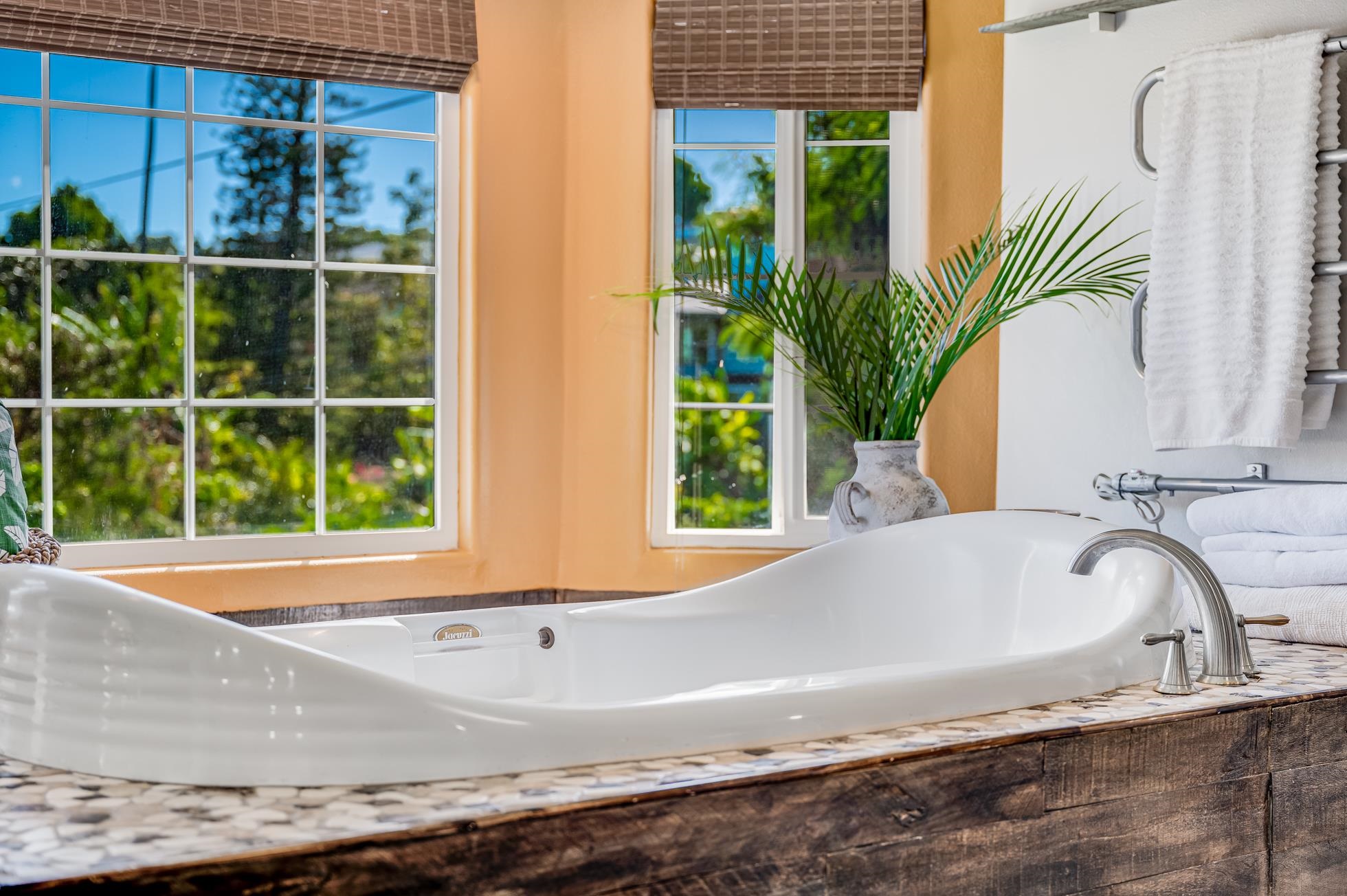 951 Kokomo Road Haiku, HI 96708 - Photo 25 of 50 a bath tub sitting in front of a window