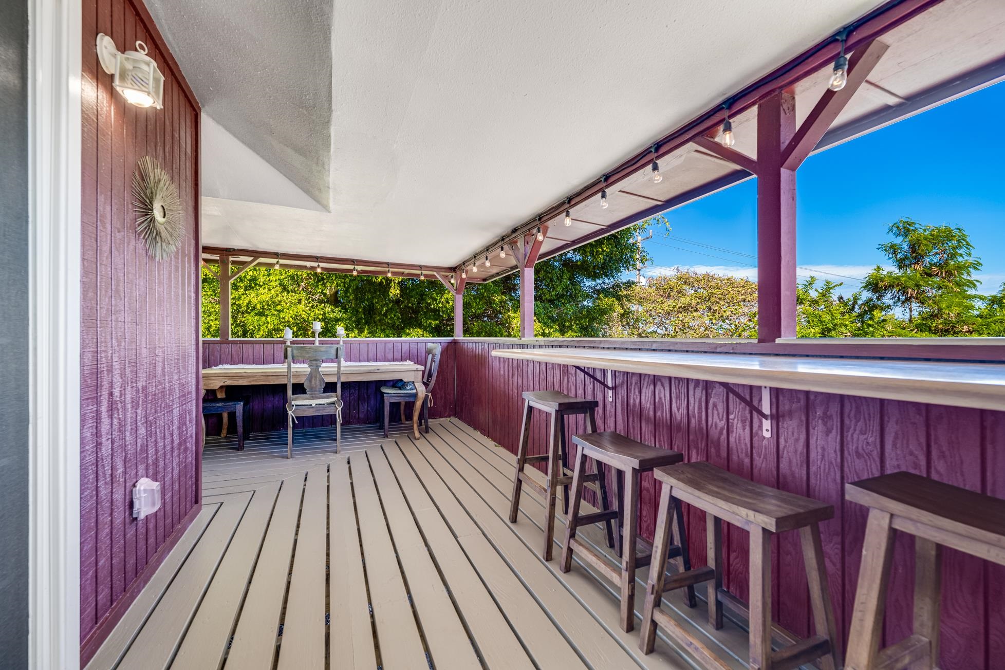 951 Kokomo Road Haiku, HI 96708 - Photo 29 of 50 a view of a chairs and table in the balcony