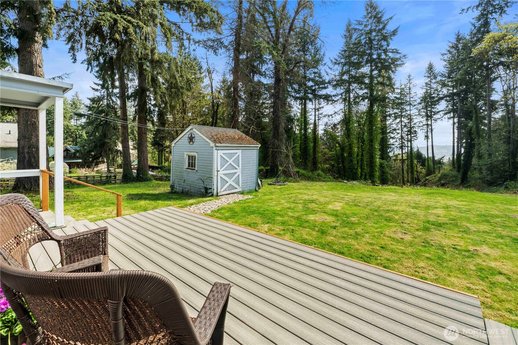 11716 48th Street East Edgewood, WA 98372 - Photo 19 of 29 a view of a backyard with sitting area